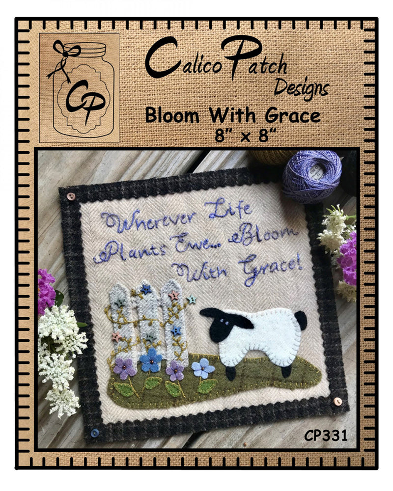 Bloom With Grace Wool Applique Pattern
