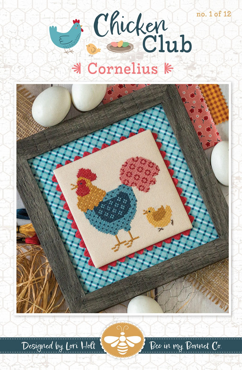 Its Sew Emma Chicken Club Cross Stitch Pattern Month 1 Cornelius
