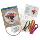 Leisure Arts Floral Cow Embroidery Kit
