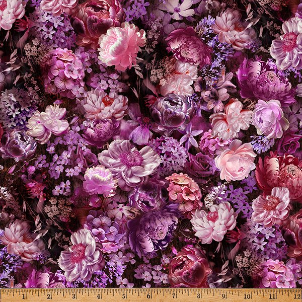 house plant fabric Hoffman Fabrics Botanical House Floral Fuchsia Fabric