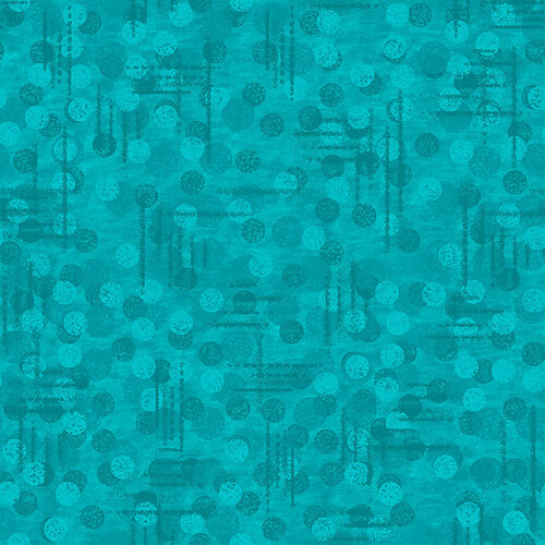 Blank Quilting Jot Dot Teal Wide Back  Fabric