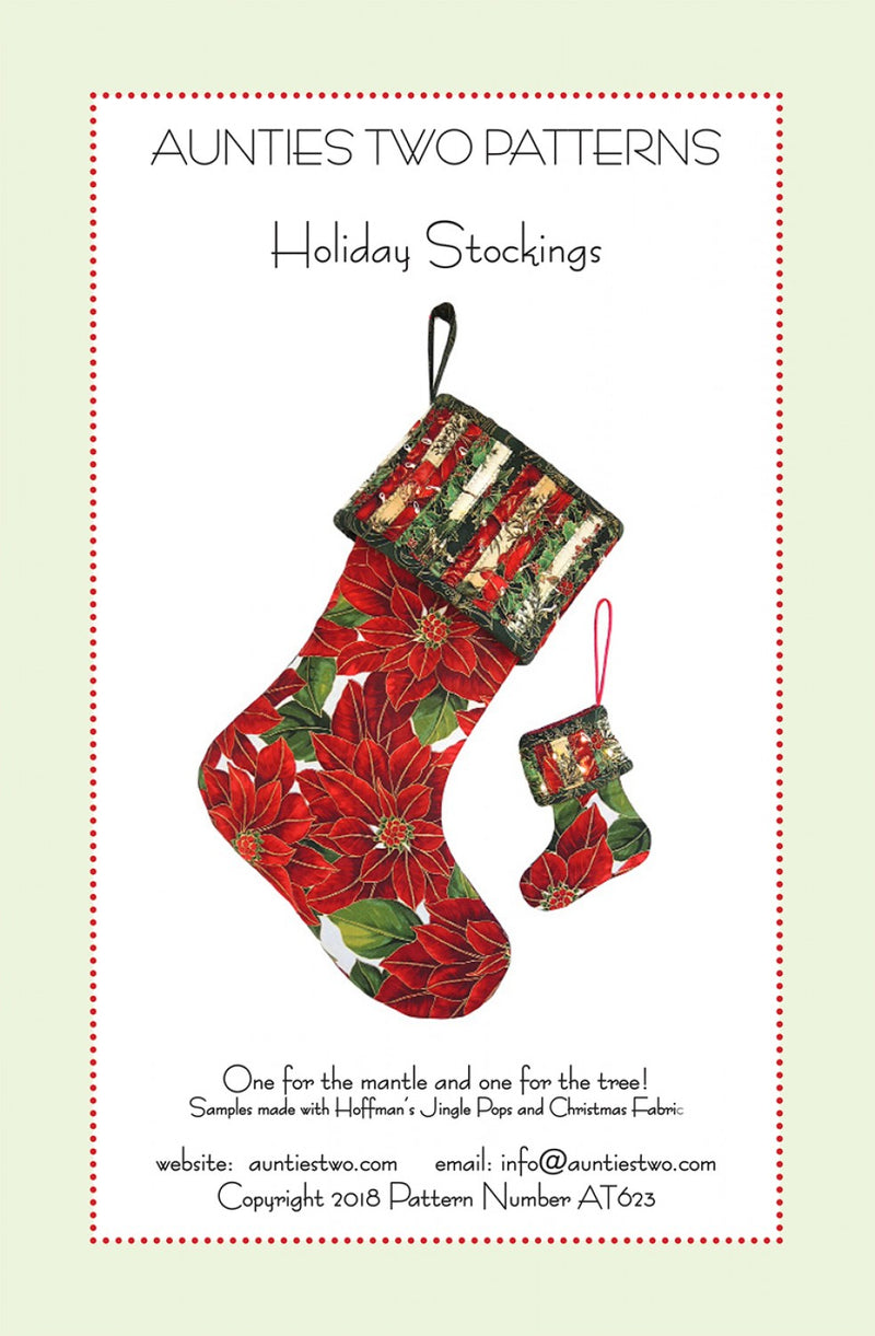 Aunties Two Holiday Stockings Pattern ONLINE PURCHASE ONLY
