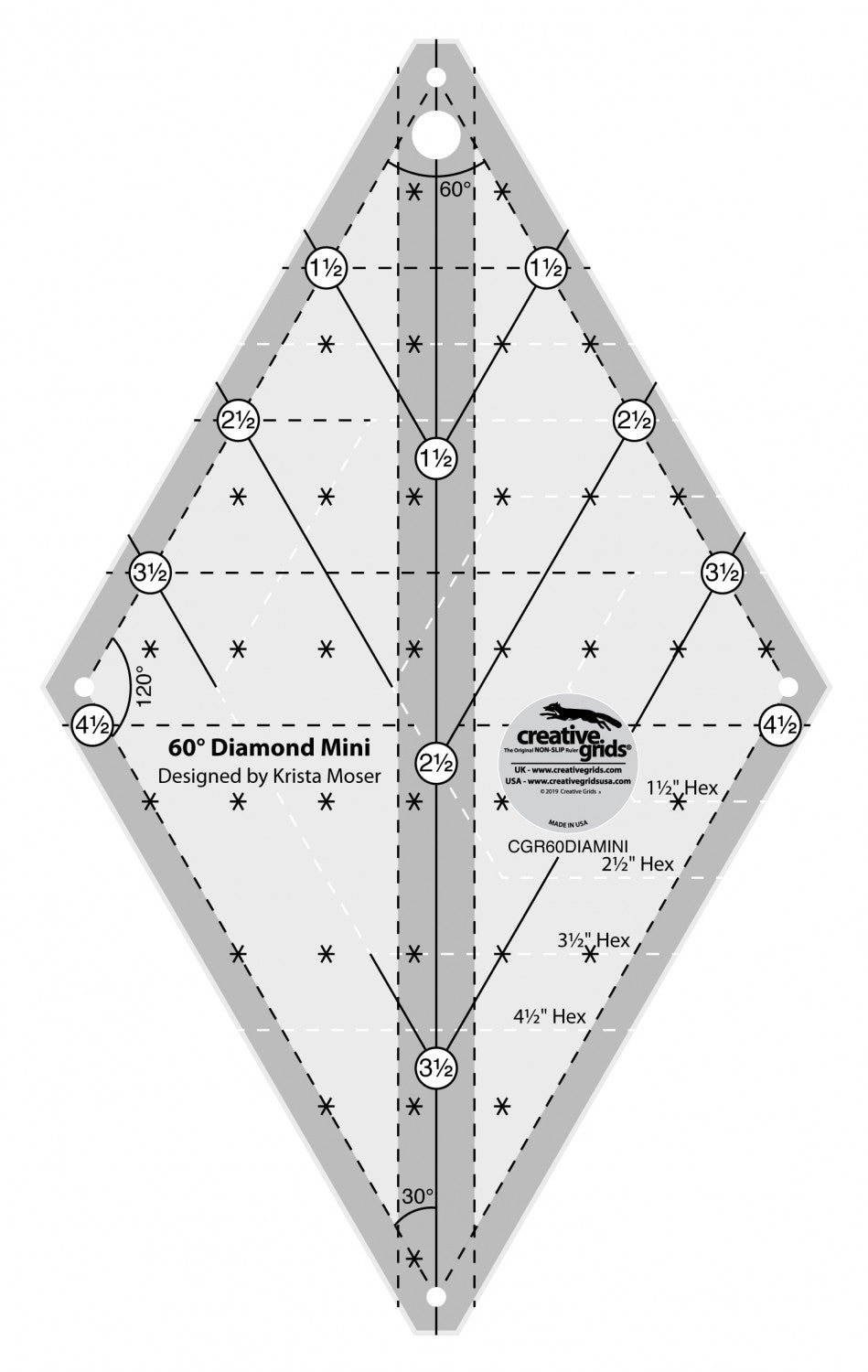 Creative Grids 15 Degree Triangle Ruler