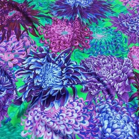 Kaffe Fassett Japanese Chrysanthemum Purple Fabric