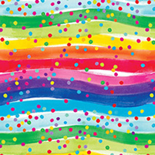 A.E. Nathan Co. Comfy Flannel Rainbow Waves Fabric