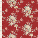 Tilda Merry Little Christmas Carol Burgundy Fabric