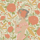 Tilda Songbird Aubrey Coral Fabric