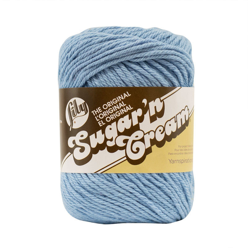 Lily Sugar N Cream Solid Light Blue Yarn