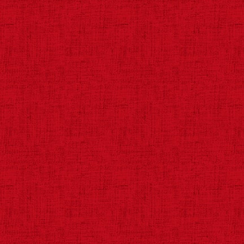 Henry Glass Timeless Linen Basics Bright Red Fabric