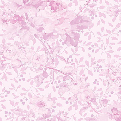 Benartex Rose Garden Pink Wide Back Fabric
