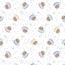 Maywood Studios Whiskers And Paws Tiny Teacup Dogs White Fabric