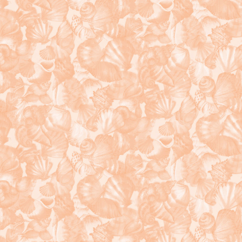 Maywood Studios Seascape Packed Shells Peach Fabric