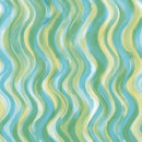 Maywood Studios Seascape Waves Green Aqua Fabric