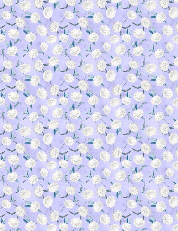 Wilmington Prints Morning Blooms Small Floral Toss Purple Fabric