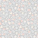 Maywood Studio Honey Bunny Hearts Light Gray Fabric