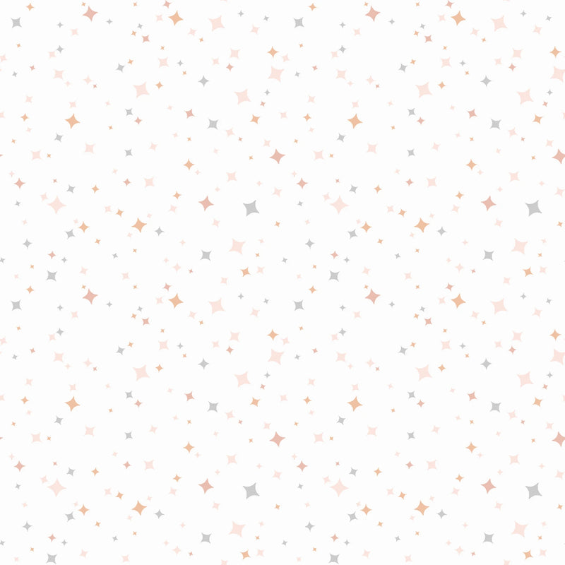 Maywood Studio Honey Bunny Stars White Fabric