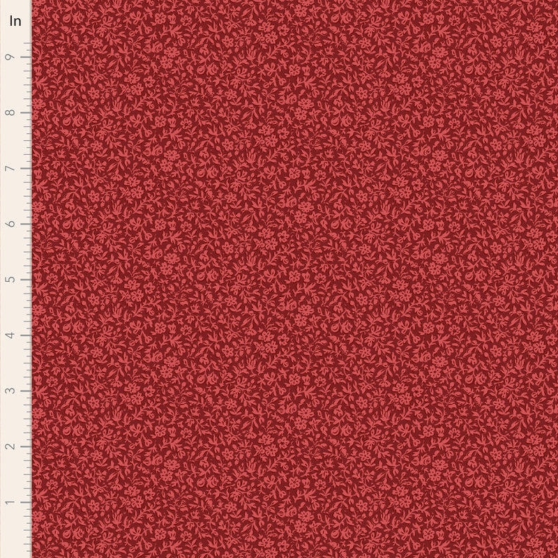 Tilda Merry Little Christmas Eve Burgundy Fabric