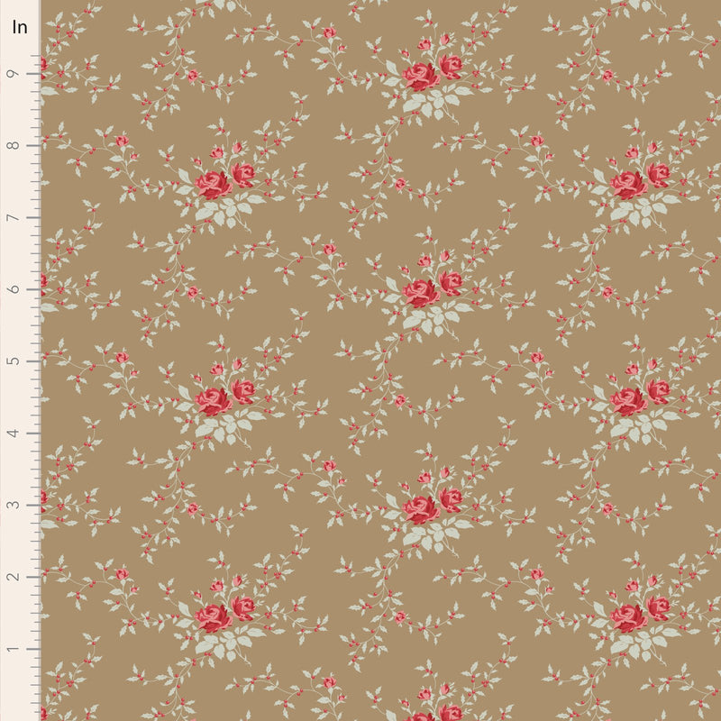 Tilda Merry Little Christmas Noel Taupe Fabric