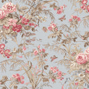 Maywood Studio Meadow Blush Focal Floral Blue Fabric