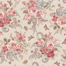 Maywood Studio Meadow Blush Bouquet Tan Fabric