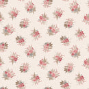 Maywood Studio Meadow Blush Small Bouquet White Fabric