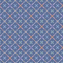 Maywood Studio Gathering Sun Quilt Diamond Blue Fabric