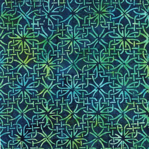 Island Batik Limerick Blue Ocean Celtic Medium Square Batik Fabric