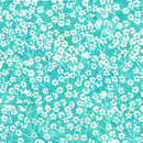 Island Batik Vintage Charm Teal Sea Glass Round Flower Stems Batik Fabric