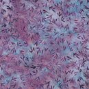 Island Batik English Lavender Mini Leaves Purple Urchin Batik Fabric