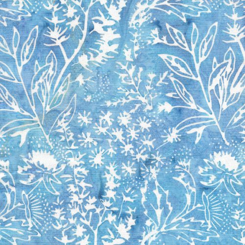 Island Batik English Lavender Mixed Herb n Spice Blue Sky Batik Fabric