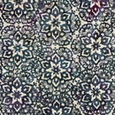 Island Batik Magenta Dusk Hexagon Neutral Champagne Batik Fabric