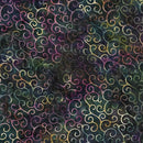 Island Batik Magenta Dusk Swirl Purple Green Concord Batik Fabric