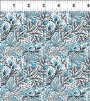 In The Beginning Fabrics Whimsy Floral Blue White Fabric