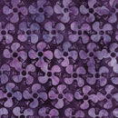 Island Batik Heavy Metal Purple Boysenberry Fan Batik Fabric