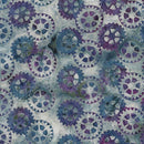 Island Batik Heavy Metal Grey Dove Gears Batik Fabric