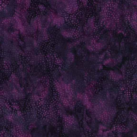 Island Batik Refections Dot Swirl Purple Batik Fabric