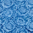 Island Batik Countryside Charm Large Floral Blue Sapphire Batik Fabric