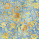 Island Batik Countryside Charm Flowers and Leaves Midnight Blue Batik Fabric