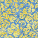 Island Batik Countryside Charm Condensed Leaves Powder Blue Batik Fabric