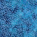 Island Batik Countryside Charm Small Petals Navy Turquoise Batik Fabric