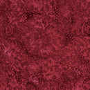 Island Batik Everbloom Large Dahlias Red Cardinal Batik Fabric