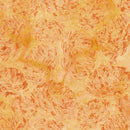 Island Batik Everbloom Tossed Medium Flowers Orange Batik Fabric