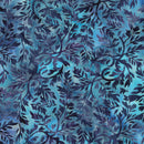 Island Batik Rosy Bloom Leafy Vine Purple Hyacinth Batik Fabric