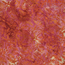 Island Batik Everbloom Leafy Vine Pink Purple Batik Fabric