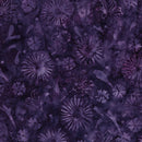 Island Batik Secret Garden Daisies And Lilies Purple Hyacinth Batik Fabric