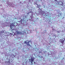 Island Batik Secret Garden Lilies Purple Lavender Batik Fabric