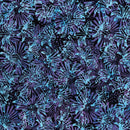 Island Batik Secret Garden Lilies Purple Regal Batik Fabric
