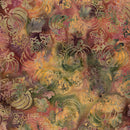 Island Batik Woodland Warmth Tossed Pumpkin Orange Brown Citrine Batik Fabric