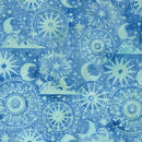 Island Batik Twilight Realm Cosmic Shapes Powder Blue Fabric