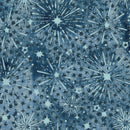 Island Batik Twilight Realm Sunburst Stars Tin Grey Fabric